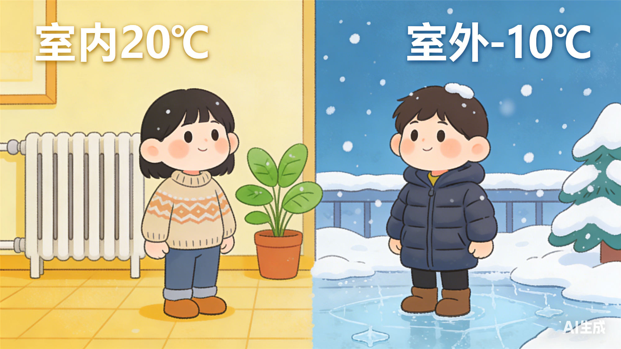 北方冬季室内外温差大卡通图.png 北方冬季室内外温差大卡通图.png