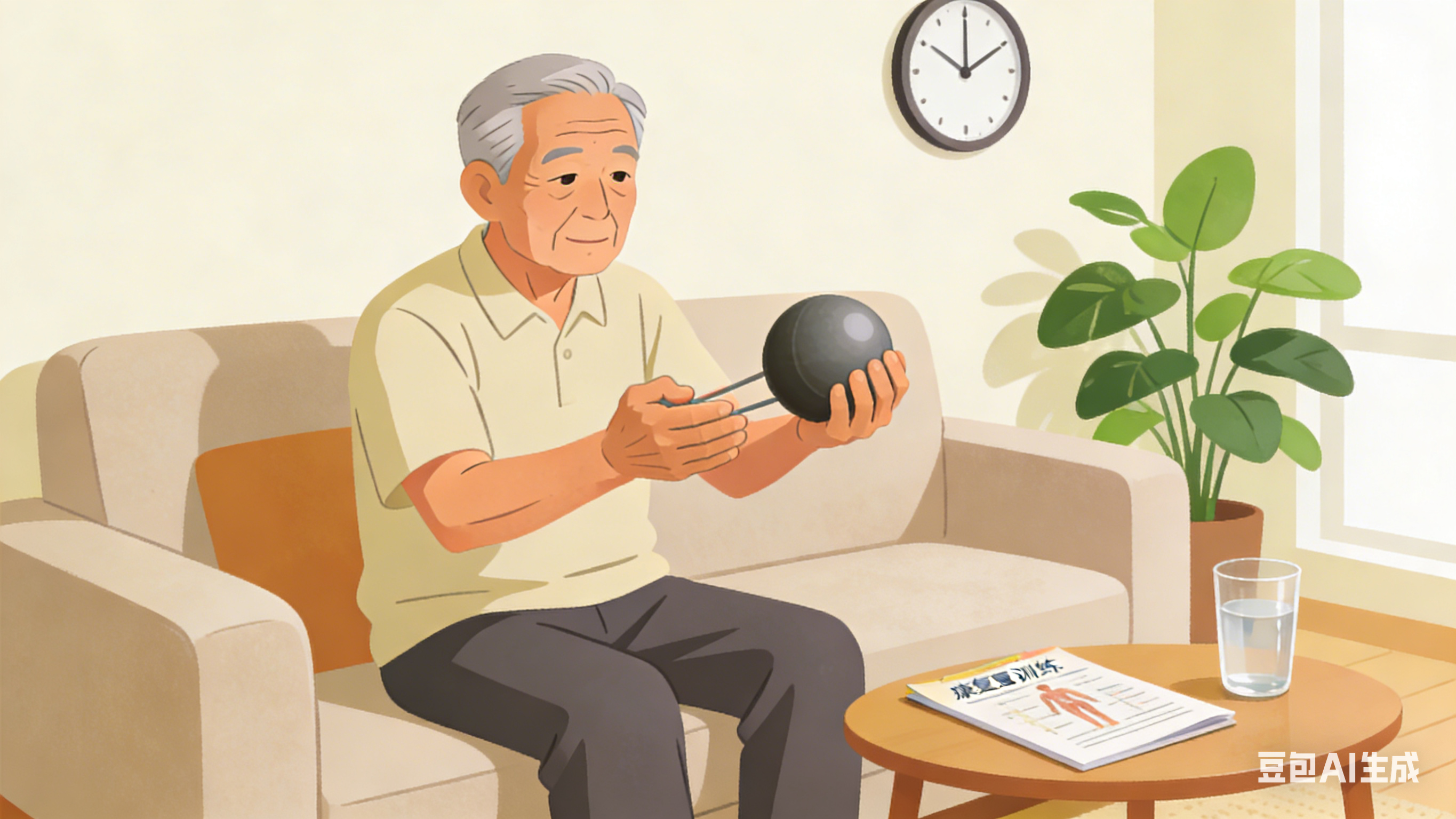 卒中患者居家康复卡通图.png